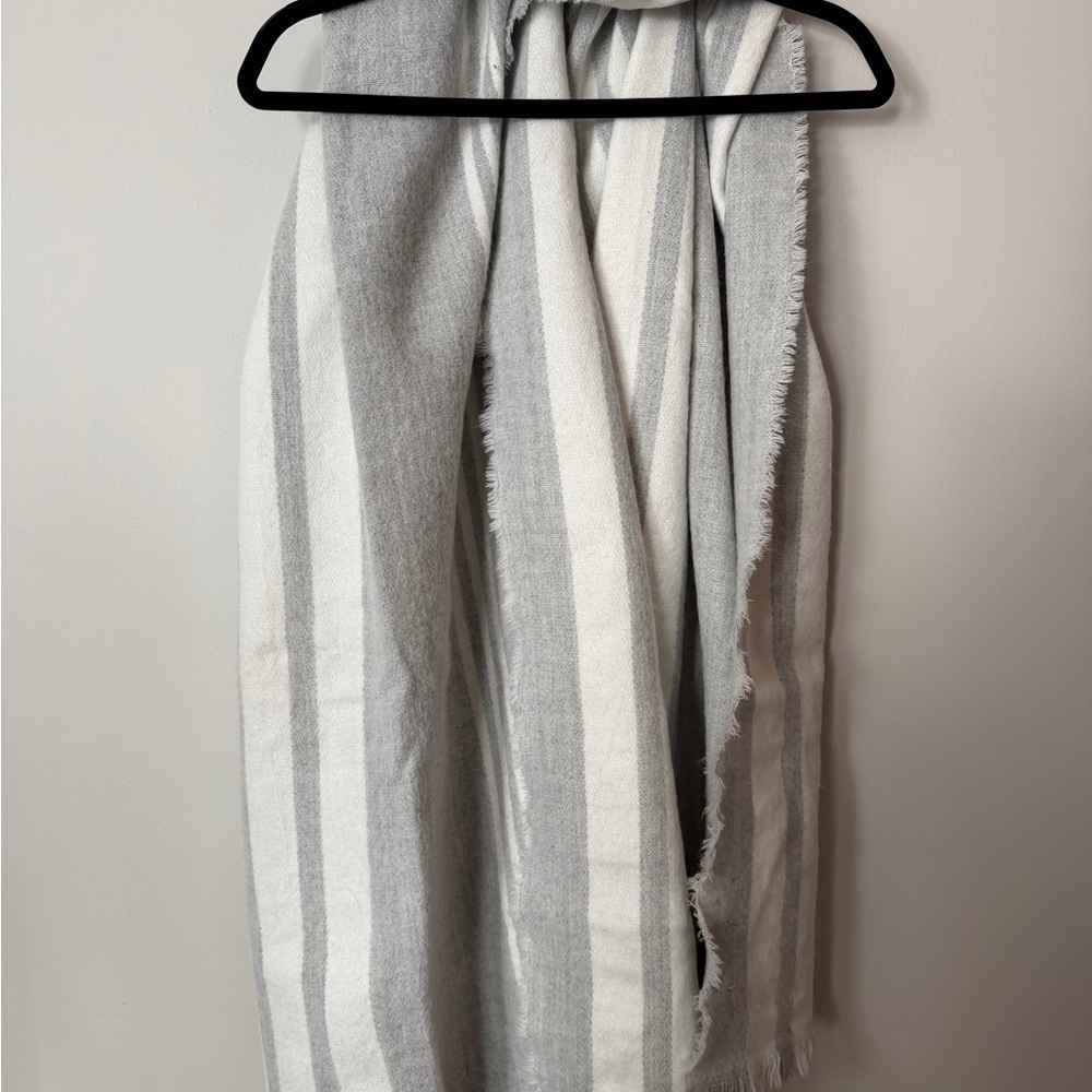 ZARA Oversized Blanket Scarf – Grey/Neutral – Cozy Winter Wrap - Picture 3 of 3